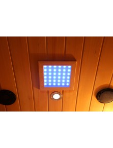 SAUNA AD INFRAROSSI ANGOLARE 3-4 POSTI CON IRRADIATORI IN CARBONIO FULL OPTIONAL