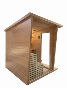 Sauna Finlandese da Esterno con Vetrata Panoramica I Più Relax®