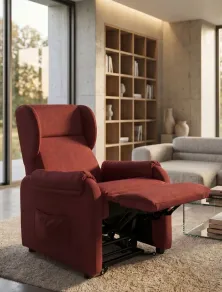poltrona relax elettrica con 4 ruote kit roller larghezza 65 cm