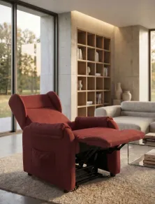 poltrona relax elettrica con 4 ruote kit roller larghezza 65 cm