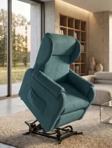 poltrona relax elettrica con 4 ruote kit roller larghezza 65 cm
