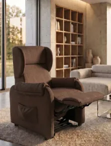 poltrona relax elettrica con 4 ruote kit roller larghezza 65 cm