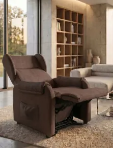 poltrona relax elettrica con 4 ruote kit roller larghezza 65 cm