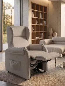 poltrona relax elettrica con 4 ruote kit roller larghezza 65 cm
