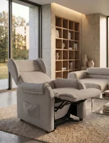 poltrona relax elettrica con 4 ruote kit roller larghezza 65 cm