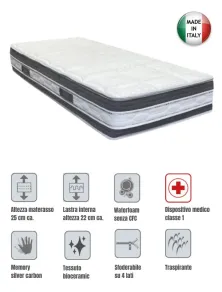 Materasso Memory Xform con Ioni d'Argento e Bioceramic | Fresco e Igienico