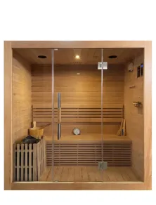 Sauna Finlandese Tradizionale 4 Posti | Con Cielo Stellato Audio Bluetooth