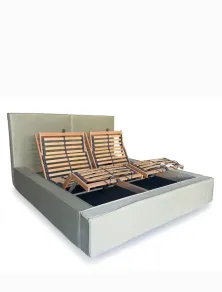 Letto Matrimoniale Velluto con Contenitore e Rete Motorizzata | Più Relax®