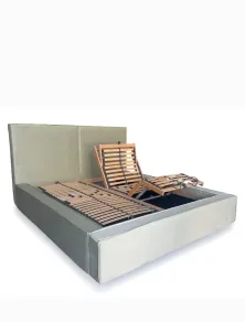 Letto Matrimoniale Velluto con Contenitore e Rete Motorizzata | Più Relax®