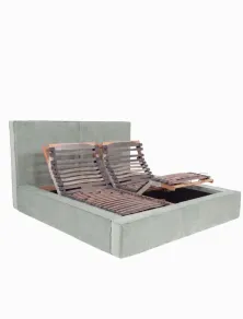 Letto Matrimoniale Velluto con Contenitore e Rete Motorizzata | Più Relax®