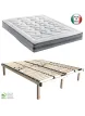 Materasso Molle Insacchettate e  Memory + Rete in Legno OMAGGIO | Più Relax