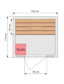 Sauna Finlandese 3 Posti con Cielo Stellato e Bluetooth | Più Relax ®