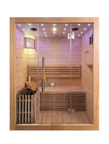 Sauna Finlandese 3 Posti con Cielo Stellato e Bluetooth | Più Relax ®