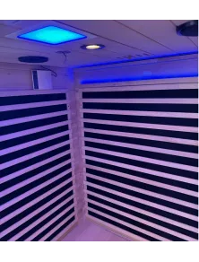 Sauna Infrarossi 2 Posti Carbonio | Bluetooth e Cromoterapia | Più Relax®