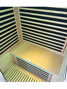 Sauna Infrarossi 2 Posti Carbonio | Bluetooth e Cromoterapia | Più Relax®