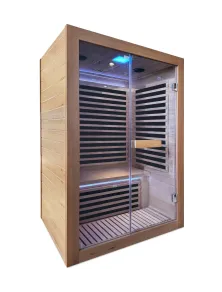 Sauna Infrarossi 2 Posti Carbonio | Bluetooth e Cromoterapia | Più Relax®