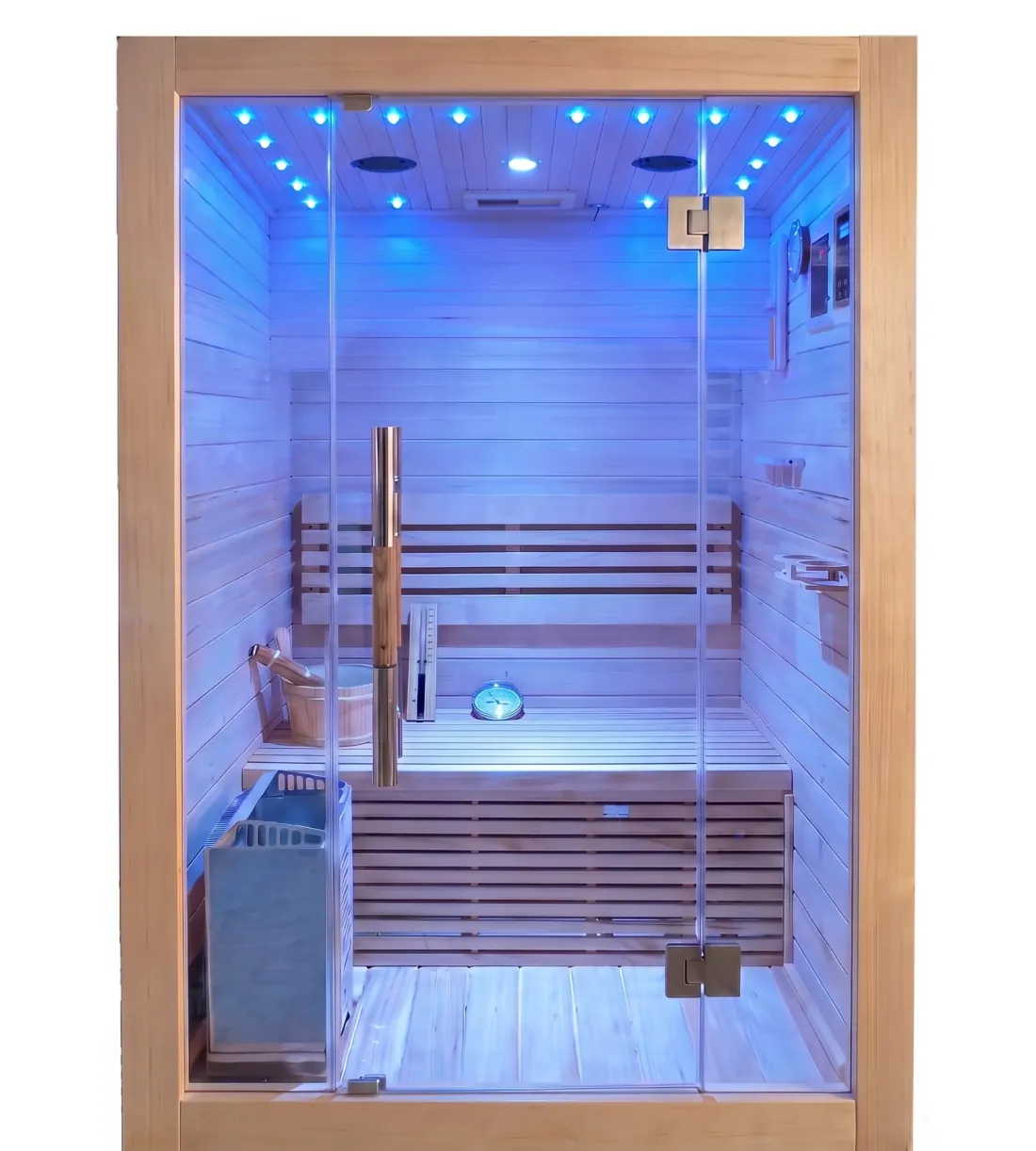 Sauna Finlandese 2 Posti con Cielo Stellato e Bluetooth | Più Relax ®