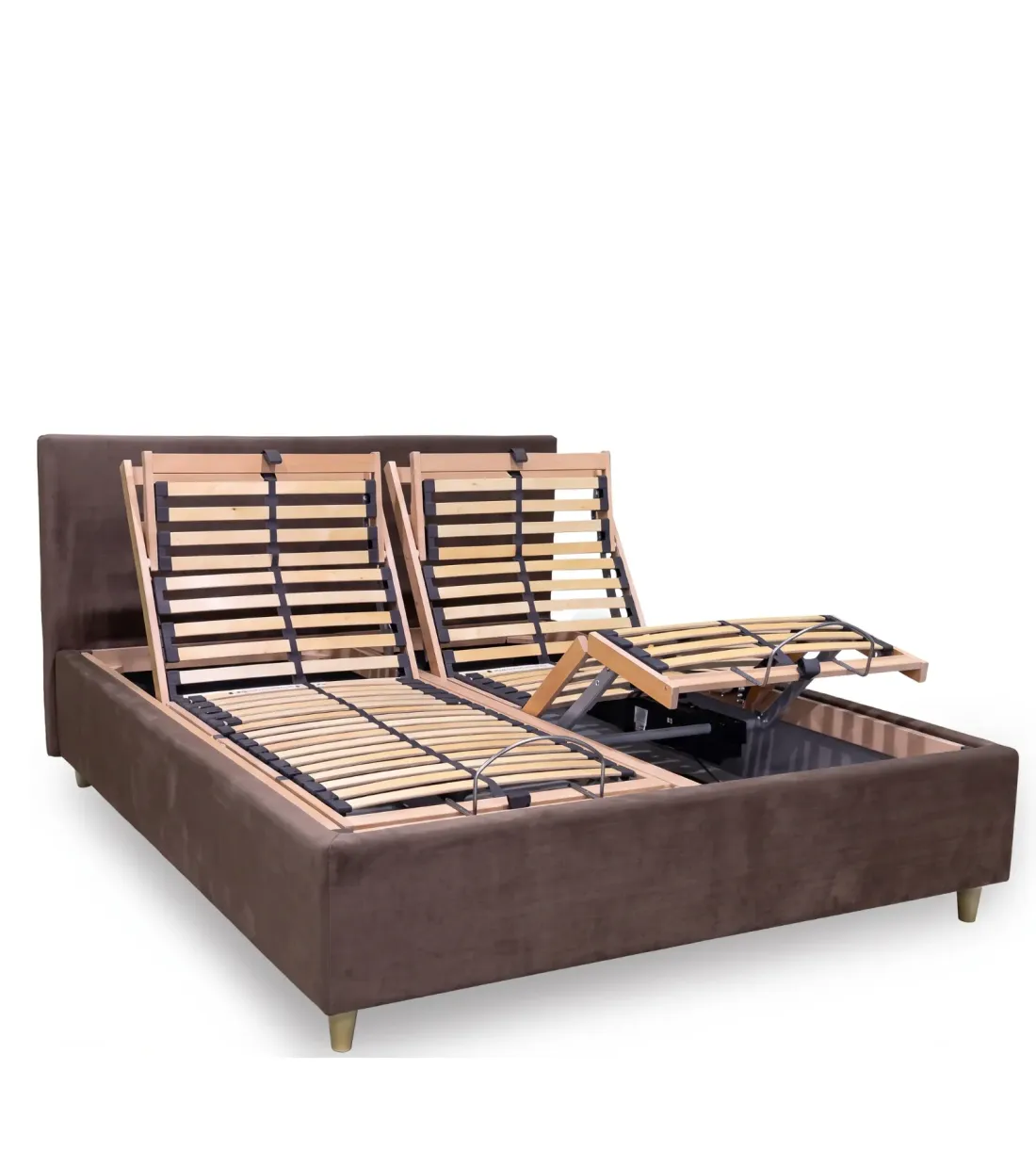 letto matrimonale contenitore con rete motorizzata elettrica