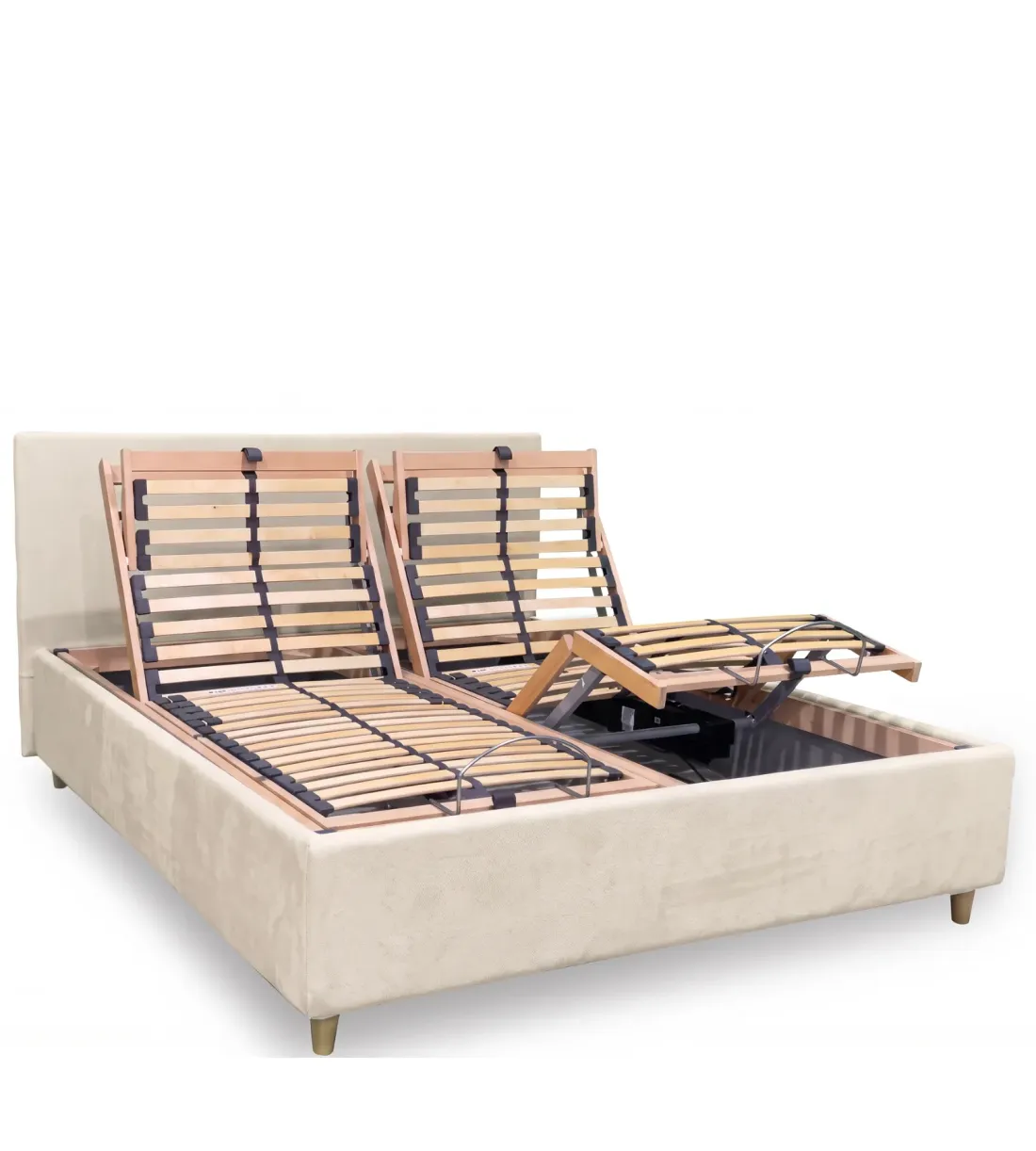letto matrimonale contenitore con rete motorizzata elettrica