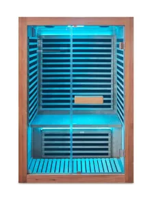 Sauna Infrarossi 2 Posti Carbonio | Bluetooth e Cromoterapia | Più Relax®