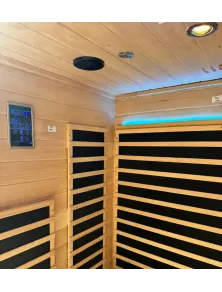 Sauna a Infrarossi 3 Posti con Bluetooth e Cromoterapia - Full Optional