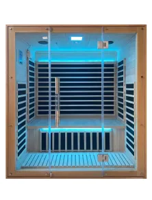Sauna a Infrarossi 3 Posti con Bluetooth e Cromoterapia - Full Optional