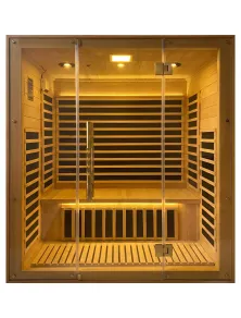Sauna a Infrarossi 3 Posti con Bluetooth e Cromoterapia - Full Optional