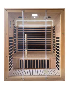 Sauna a Infrarossi 3 Posti con Bluetooth e Cromoterapia - Full Optional