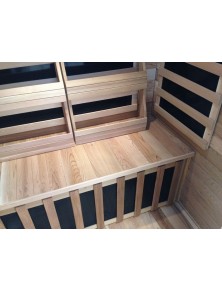 sauna ad infrarossi 2 posti in cedro rosso con irradiatori in carbonio full optional
