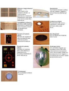 sauna ad infrarossi 2 - 3 posti con irradiatori in carbonio full optional