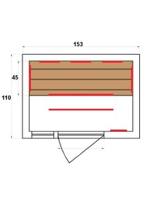 SAUNA AD INFRAROSSI 3 POSTI CON IRRADIATORI IN CARBONIO FULL OPTIONAL