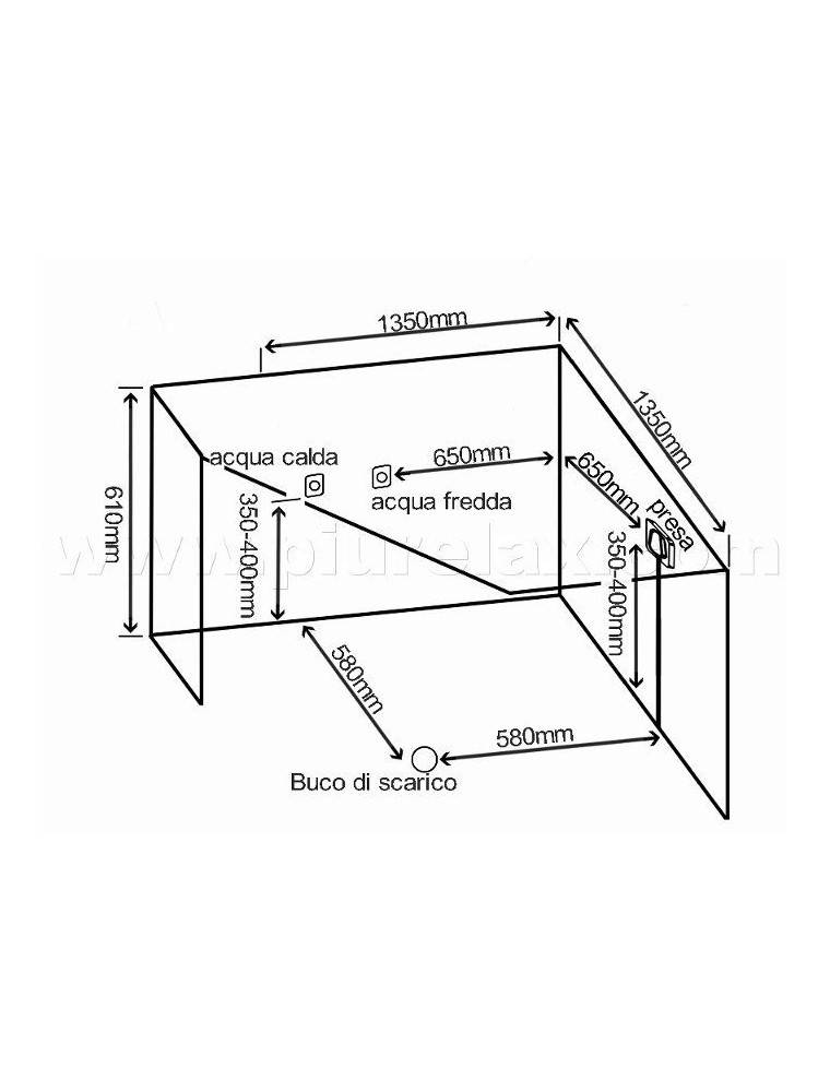 Vasca Idromassaggio BagnoItalia 150x150cm - 14 Idrogetti, Cromoterapia - Foto 4