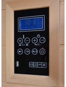 SAUNA AD INFRAROSSI ANGOLARE 3-4 POSTI CON IRRADIATORI IN CARBONIO FULL OPTIONAL