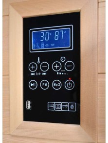 Sauna Infrarossi 2 Posti Bluetooth e Cromoterapia | 120x105 cm
