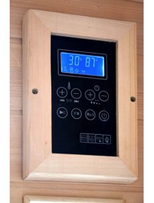 sauna infrarossi 2-3 posti angolare bianca con irradiatori n carbonio