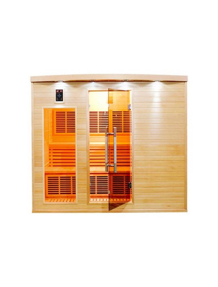 SAUNA AD INFRAROSSI 5 POSTI CON IRRADIATORI IN CARBONIO FULL OPTIONAL