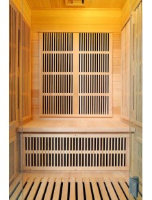 Sauna infrarossi 2 posti radiatori carbonio cromoterapia full optional