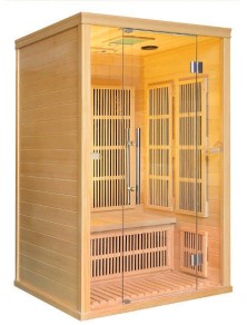 sauna ad infrarossi 2 posti carbonio full optional parete sky.