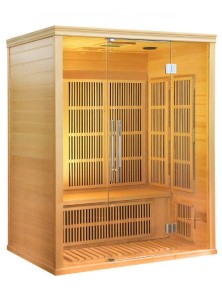 sauna ad infrarossi 3 posti carbonio full optional parete sky.