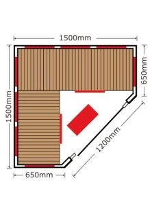 Sauna Infrarossi 3/4 Posti Angolare | Design Panorama Più Relax®
