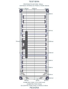 RETE MOTORIZZATA A DOGHE IN LEGNO 80X190X35
