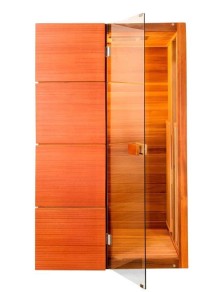 sauna ad infrarossi 2 posti in cedro rosso con irradiatori carbonio