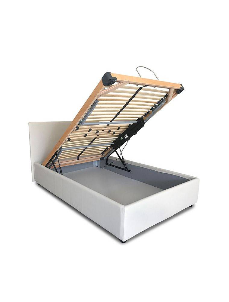 LETTO CONTENITORE MOTORIZZATO UNA PIAZZA E MEZZA CON RETE