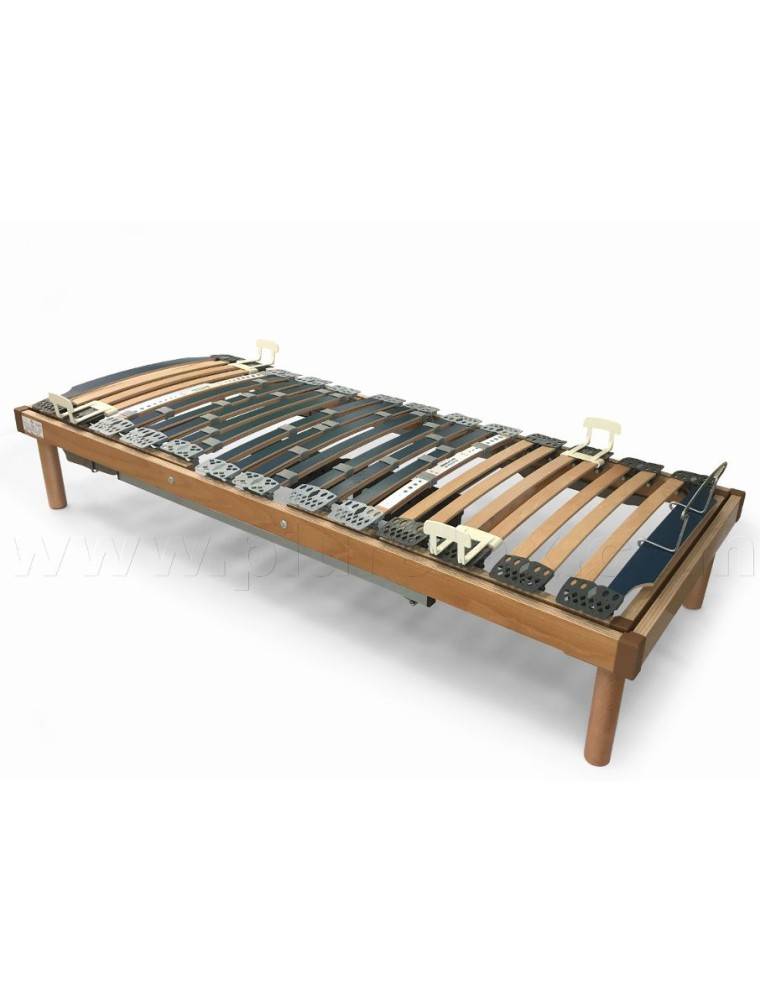 Rete Letto A Doghe Large 40x30 Mm Antirumore - Struttura In Acciaio Rinforzato, 105x190, Senza Gambe, Facile Montaggio - Prodotto In Spagna