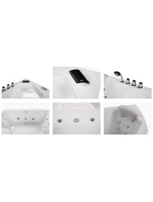 VASCA DA BAGNO IDROMASSAGGIO ANGOLARE CON RADIO E CROMOTERAPIA