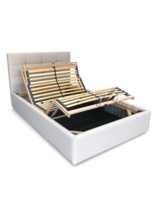 letto contenitore una piazza e mezza con rete motorizata elettrica