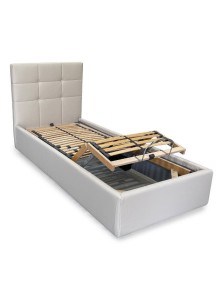LETTO IMBOTTITO CON RETE ELETTRICA MOTORIZZATA