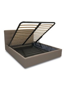 letto contenitore matrimoniale con materasso in memory silver oli