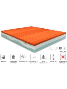 letto contenitore matrimoniale con materasso in memory silver oli
