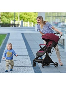 passeggino con copri gambe e capottina impermeabile con parapioggia